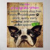 Grappig citeert over het Cadeau van Boston Terrier Poster (Voorkant)