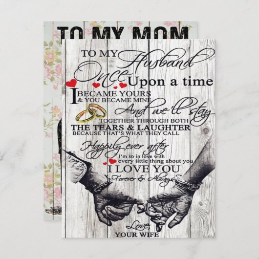 Grappig citeren aan mijn man | Gift for Husband | Kaart (Voorkant / Achterkant)