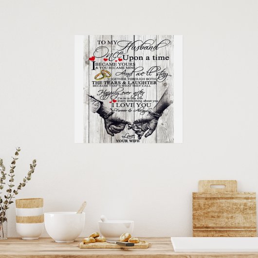 Grappig citeren aan mijn man | Gift for Husband | Poster (Keuken)
