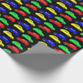 Grappig Citroen 2 CV tegelpatroon Cadeaupapier (Hoek)