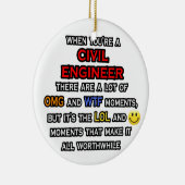 Grappig civiel ingenieur... OMG WTF LOL Keramisch Ornament (Rechts)