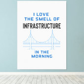 Grappig civieltechnisch Afstuderen Canvas Afdruk (Insitu (Houten vloer))