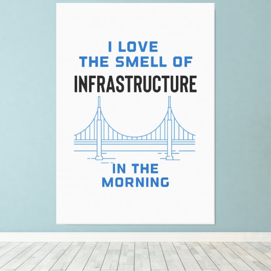 Grappig civieltechnisch Afstuderen Canvas Afdruk (Insitu (Houten vloer))