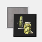 Grappig Ckle verras een kommer en een pot gesneden Magneet (Voorkant / Achterkant)