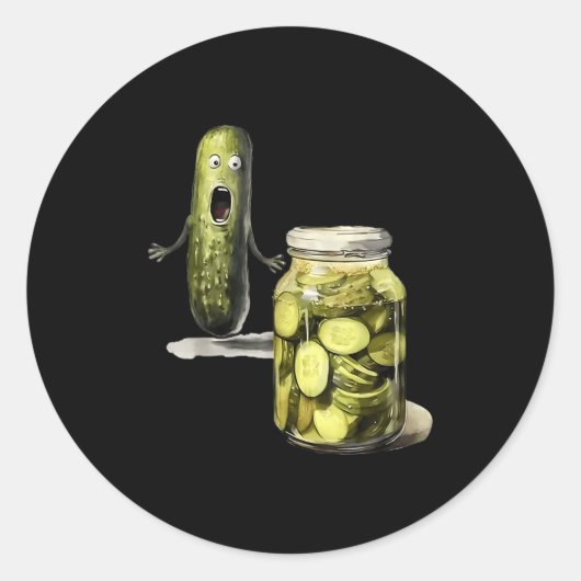 Grappig Ckle verras een kommer en een pot gesneden Ronde Sticker (Voorkant)