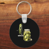 Grappig Ckle verras een kommer en een pot gesneden Sleutelhanger (Voorkant)