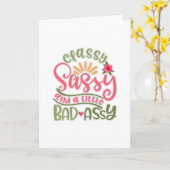 Grappig classy sassy en een beetje slecht sassy vr kaart (Gele Bloem)
