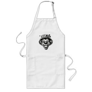Grappig Clown Logo – Omgekeerde Mutss en Uitgestok Lang Schort