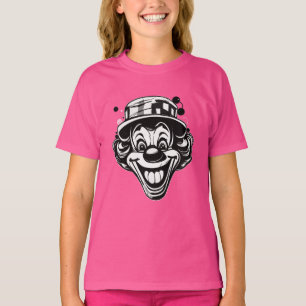 Grappig Clown Logo – Omgekeerde Mutss en Uitgestok T-shirt