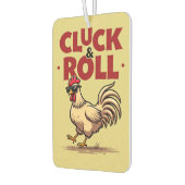 Grappig "Cluck & Roll" Cool Rooster Cartoon ontwer Luchtverfrisser (Links)