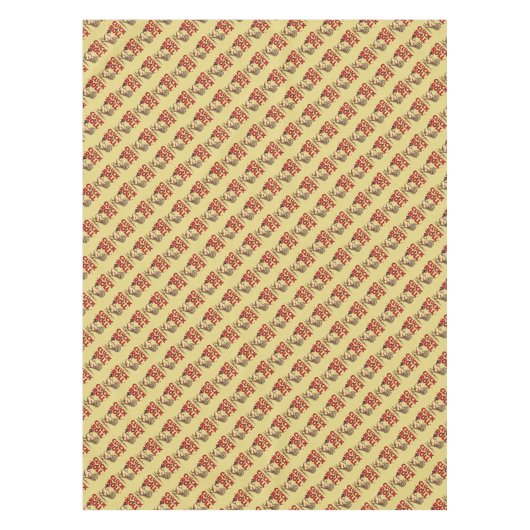 Grappig "Cluck & Roll" Cool Rooster Cartoon ontwer Tafelkleed (Voorkant)