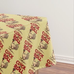 Grappig "Cluck & Roll" Koel Haan Cartoon Ontwerp Tafelkleed