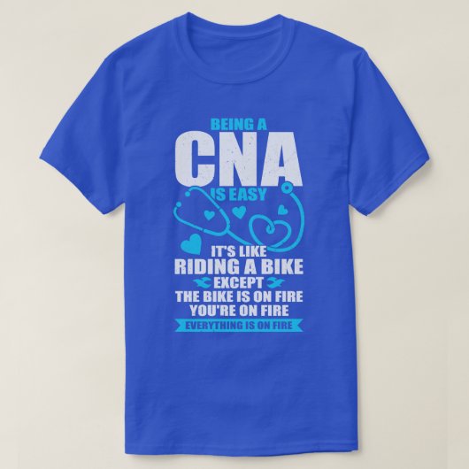Grappig CNA werk gecertificeerd verpleegkundig ass T-shirt (Design voorkant)