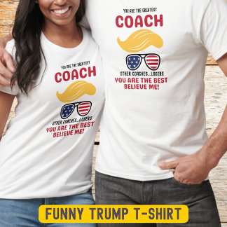 Grappig Coach Patriottische Zonnebril Trump T-shirt