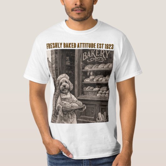 Grappig Cockapoo Banketbakker T-shirt Retro HOND C (Voorkant)