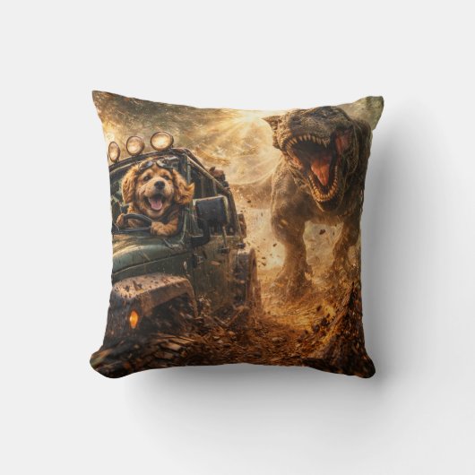 Grappig Cockapoo Cadeau | Actie Hond Kussen (Voorkant)