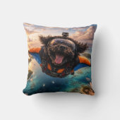 Grappig Cockapoo Cadeau | Vliegende Hond Kussen (Voorkant)