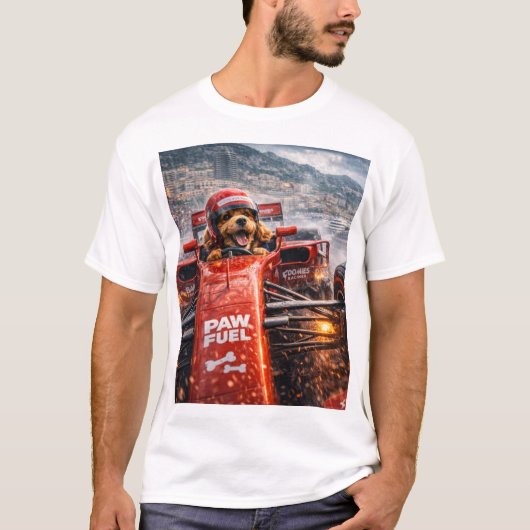 Grappig Cockapoo-hond Geschenk Raceauto Bestuurder T-shirt (Voorkant)