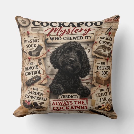 Grappig Cockapoo Kussen unieke cadeau (Voorkant)