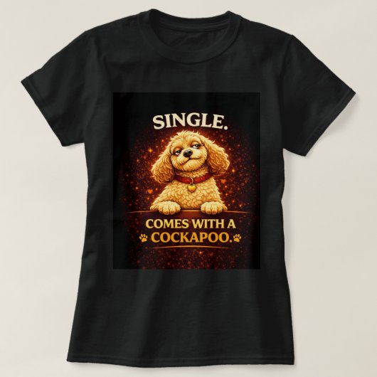 Grappig Cockapoo T-Shirt | Cadeau voor singles (Design voorkant)