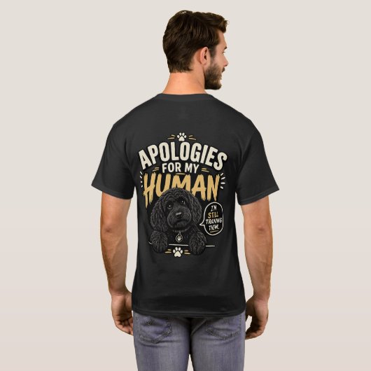 Grappig Cockapoo T-Shirt Excuses Voor Mijn Eigenaa (Achterkant volledig)