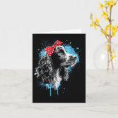 Grappig cocker spaniel ontwerp voor hondenliefhebb kaart (Gele Bloem)