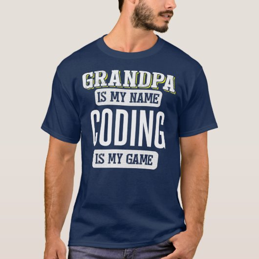 Grappig coderingsgeschenk voor opa vaders dag ontw t-shirt (Voorkant)