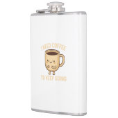 Grappig Coffee Lover Cartoon Design Heupfles (Links)