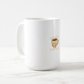 Grappig Coffee Lover Cartoon Design Koffiemok (Voorkant links)