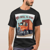 Grappig Coffee Lover T-Shirt: 99% Koffie 1% Inspan T-shirt (Voorkant)