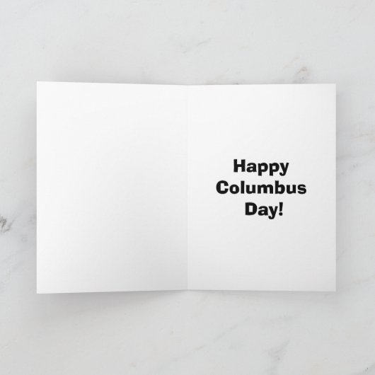 Grappig Columbus Day Humor Wenskaart Kaart (Binnen)