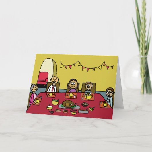 Grappig Comisch Happy Thanksgiving Wenskaart Feestdagen Kaart (Voorkant)