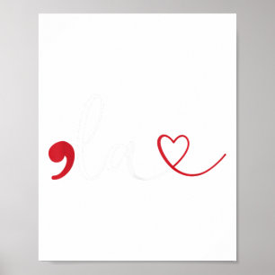 Grappig Comma La Kamala Harris Punctuatie La Elect Poster
