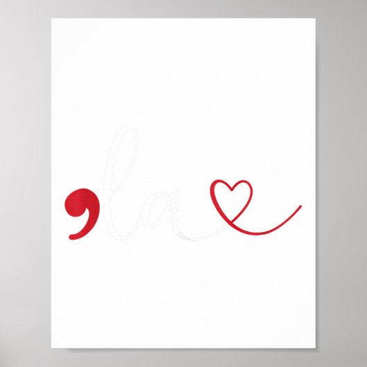 Grappig Comma La Kamala Harris Punctuatie La Elect Poster (Voorkant)