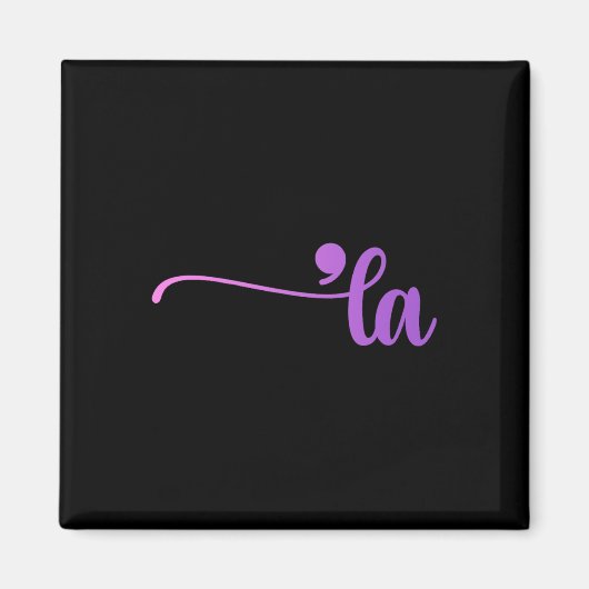 Grappig Comma La Kleuren Magneet (Voorkant)
