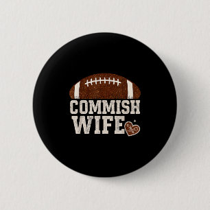 Grappig Commissie Vrouw Fantasy Football Schattige Ronde Button 5,7 Cm