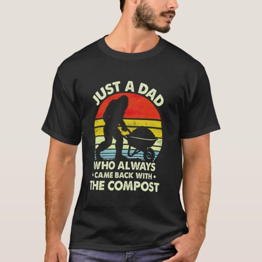 Grappig Compost Zonsondergang Design voor Tuiniere T-shirt (Voorkant)
