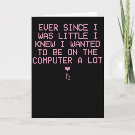 Grappig Computer Nerd Shirt Al Van Jongs Af Aan Kaart (Voorkant)