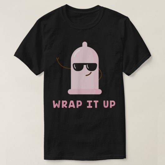 Grappig condoom breekt het op de dag van de wereld t-shirt (Design voorkant)