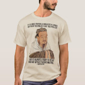 Grappig Confucius Quote - Muggen op Testicles T-shirt (Voorkant)