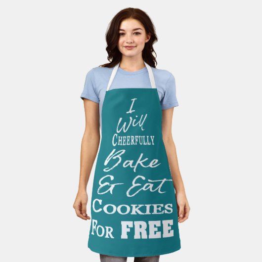 Grappig Cookie Baking Crew Blauw Blauwgroen Kerst  Schort (Gedragen)