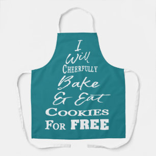Grappig Cookie Baking Crew Blauw Blauwgroen Kerst Schort