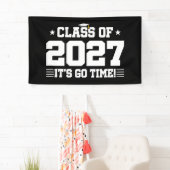 Grappig Cool Afstudeertijd Seniorklas 2027 Spandoek (Insitu)