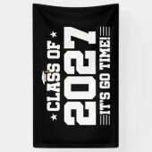 Grappig Cool Afstudeertijd Seniorklas 2027 Spandoek (Verticaal)