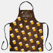 Grappig cool bierpatroon stein hout BBQ grill Chef Schort (Voorkant)