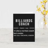 Grappig Cool Biljart Coach Quote Kaart (Gele Bloem)