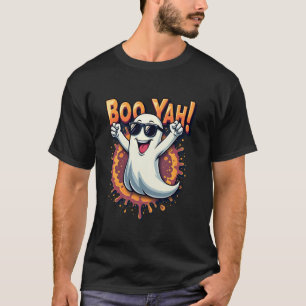 Grappig Cool Boo Yah Booyah Rocking Ghost Spooky B T-shirt