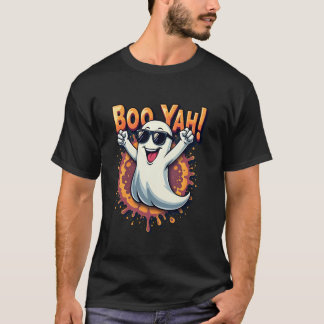 Grappig Cool Boo Yah Booyah Rocking Ghost Spooky B T-shirt
