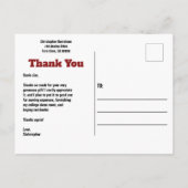 Grappig Cool Cat Cartoon Afstuderen Bedankt Aankondigingskaart (Achterkant)