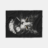 Grappig Cool Cat Smoking Funny Meme Cigarette Cat  Fleece Deken (Voorkant (Horizontaal))